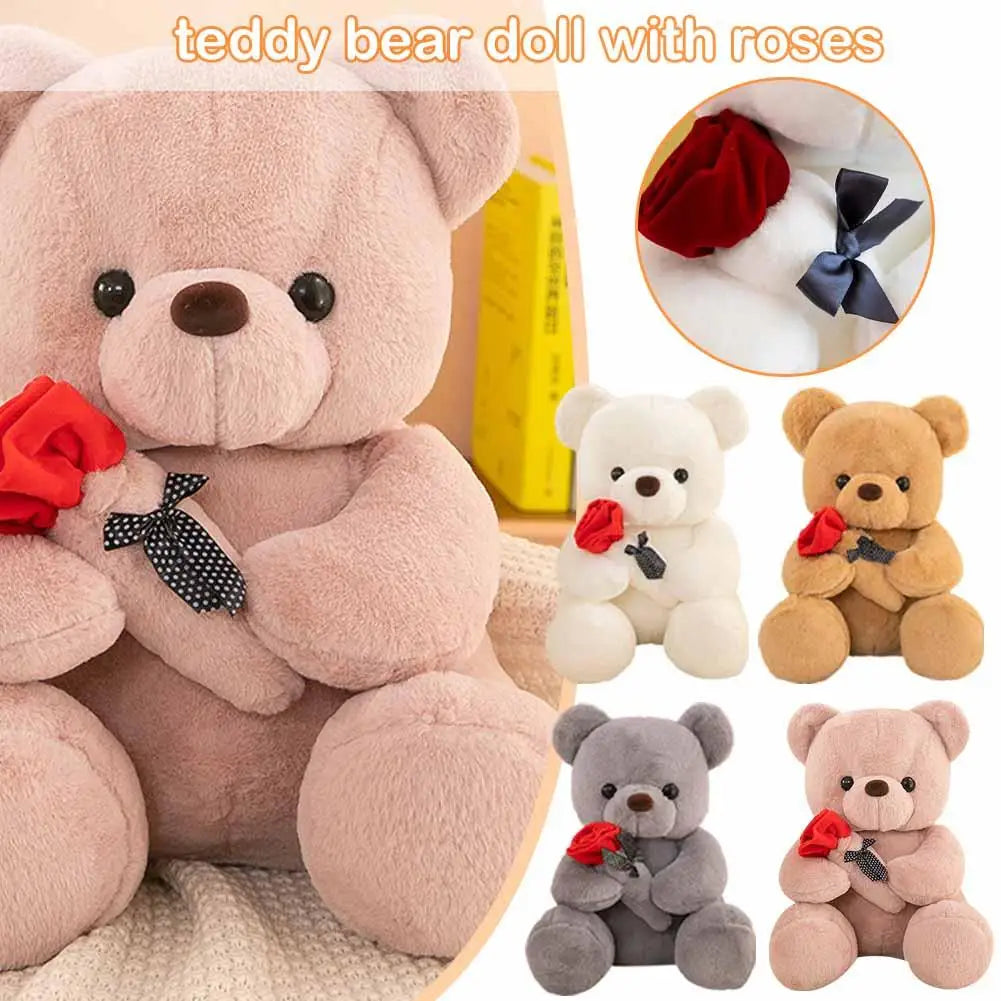 25 cm kawaii alla hjärtans dag-present nallebjörnar gosedjur rosbjörn docka alla hjärtans dag-present till flickvän