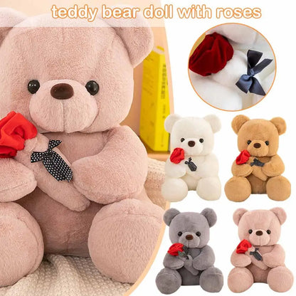 25 cm kawaii alla hjärtans dag-present nallebjörnar gosedjur rosbjörn docka alla hjärtans dag-present till flickvän