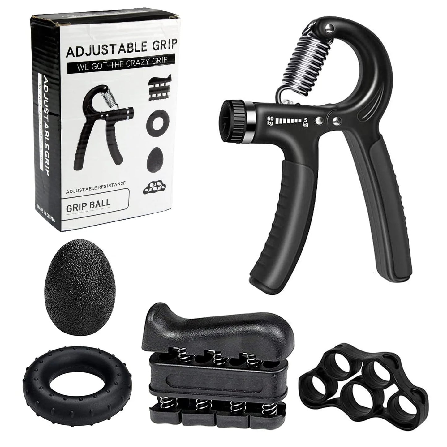 Gripper Justerbar R-Typ Handgrepp Övning Räknebar Styrketräning Stärkande Tång Fjäderfingernyp Handledsexpander