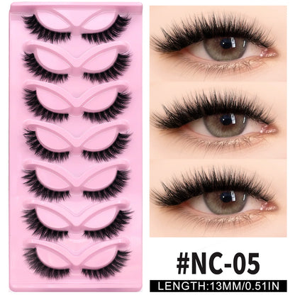VELTRINAY Kattögonfransar Naturlig volym Lösögonfransar Konstminkögonfransar Genomskinliga ögonfransband Lösögonfransar Makeup