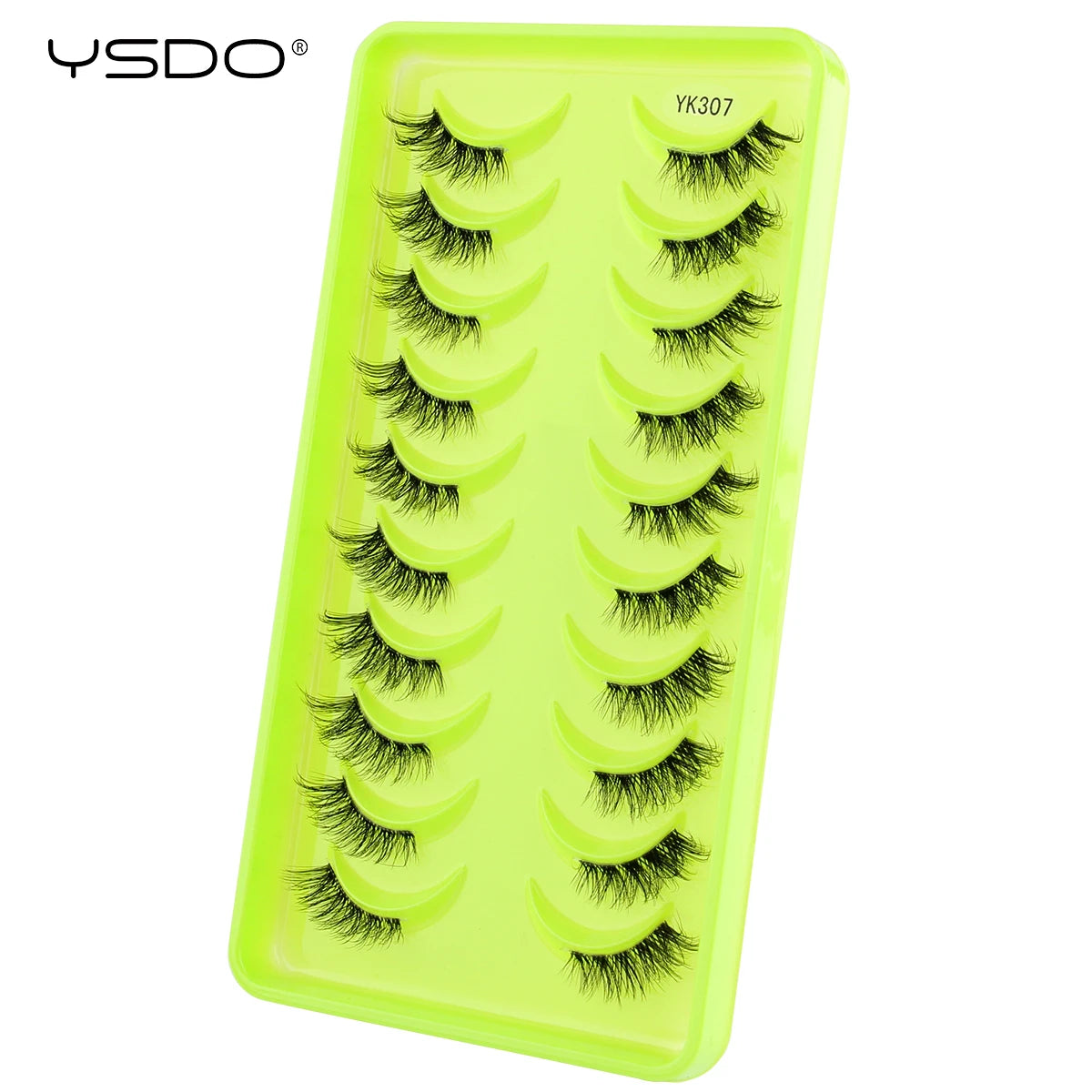 YSDO Halvögonfransar 3/10 par Naturliga Hela Lösögonfransar 3D-Fransar Kattögonfransar Lösögonfransförlängning Faux Cils Makeupverktyg