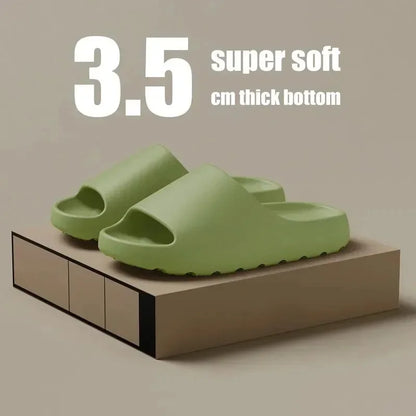 Kokosnötsandaler Moln Tjocksulade Sandaler Sommarmode Mjuk Botten Strand Herrtofflor Damsandaler EVA Slides
