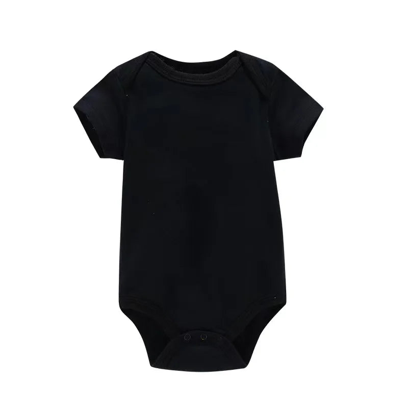 Babykläder Mode Baby Body Sommarkläder Enfärgad Romper Mjuk Avslappnad Jumpsuit för Nyfödda Kläder