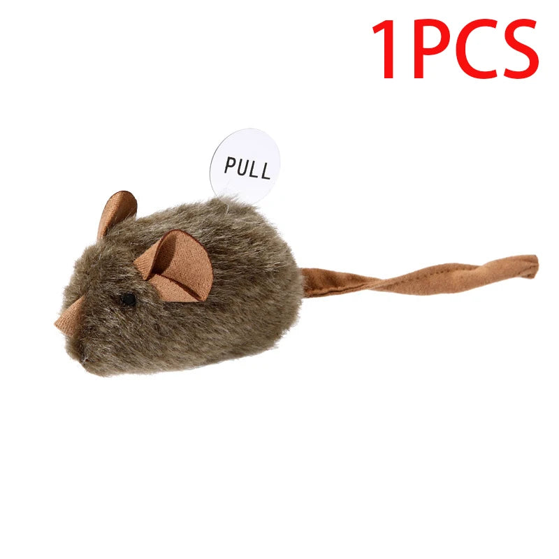 Interaktiv mus plysch katt tuggleksak pipande imitation möss bettresistent kattunge leksak interaktiv plysch kattleksak tillbehör