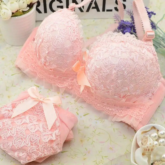 Kvinnor Bygellösa Sexiga Bh-Set Låg Midja Trosor Utan Bygel Bralette Underkläder Set Mjuka BH:ar Dammode Underkläder Stora Storlekar Set