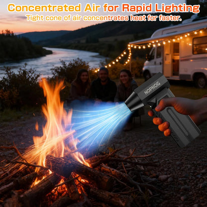 BBQ Luftblåsare 140K RPM Stark Blåsande Turbofläkt Sladdlös Rengöringsborste Camping Multiverktyg Bil Luftdammmatta Mattinflator