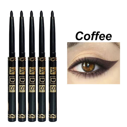 1/5/12 st långvariga svarta eyelinerpennor multifunktionell ögonskuggspenna rökig ögonmakeup ögonbryn eyelinerpenna sminkverktyg
