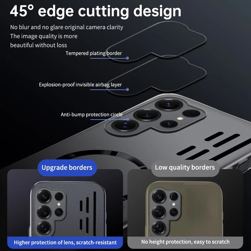 För Magsafe Magnetisk Trådlös Laddning Ultratunt Värmeavledande Telefonskal För Samsung S25 Ultra Edge S23 S22 S24 Ultra Plus