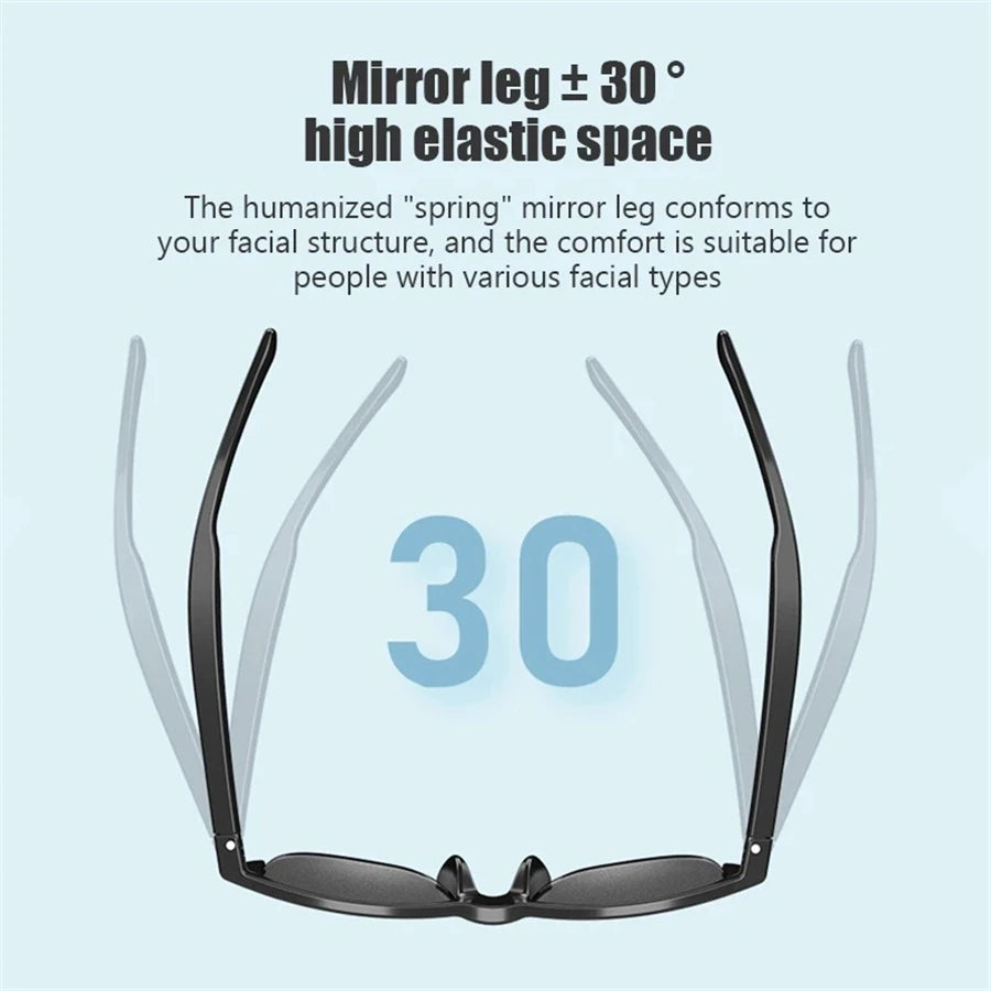 Solglasögon Hörlurar UV400-skydd PC-lins Solglasögon med inbyggda öronsnäckor Hörlurar HiFi-ljud Musik Sport Headset Spel