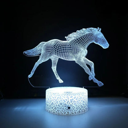Nattlampa Lejon 3D LED Nattlampa Färgglad Sänglampa USB Bordslampa Sovrumsdekor Djurserie Nattlampa Present till Barn Pojkar
