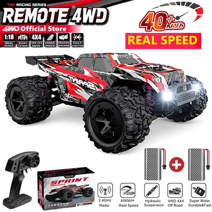 Fjärrstyrd bil 4x4 terränggående monstertruck terrängstyrda bilar 40 km/h höghastighets 4WD elfordon leksakspresent till barn vuxen