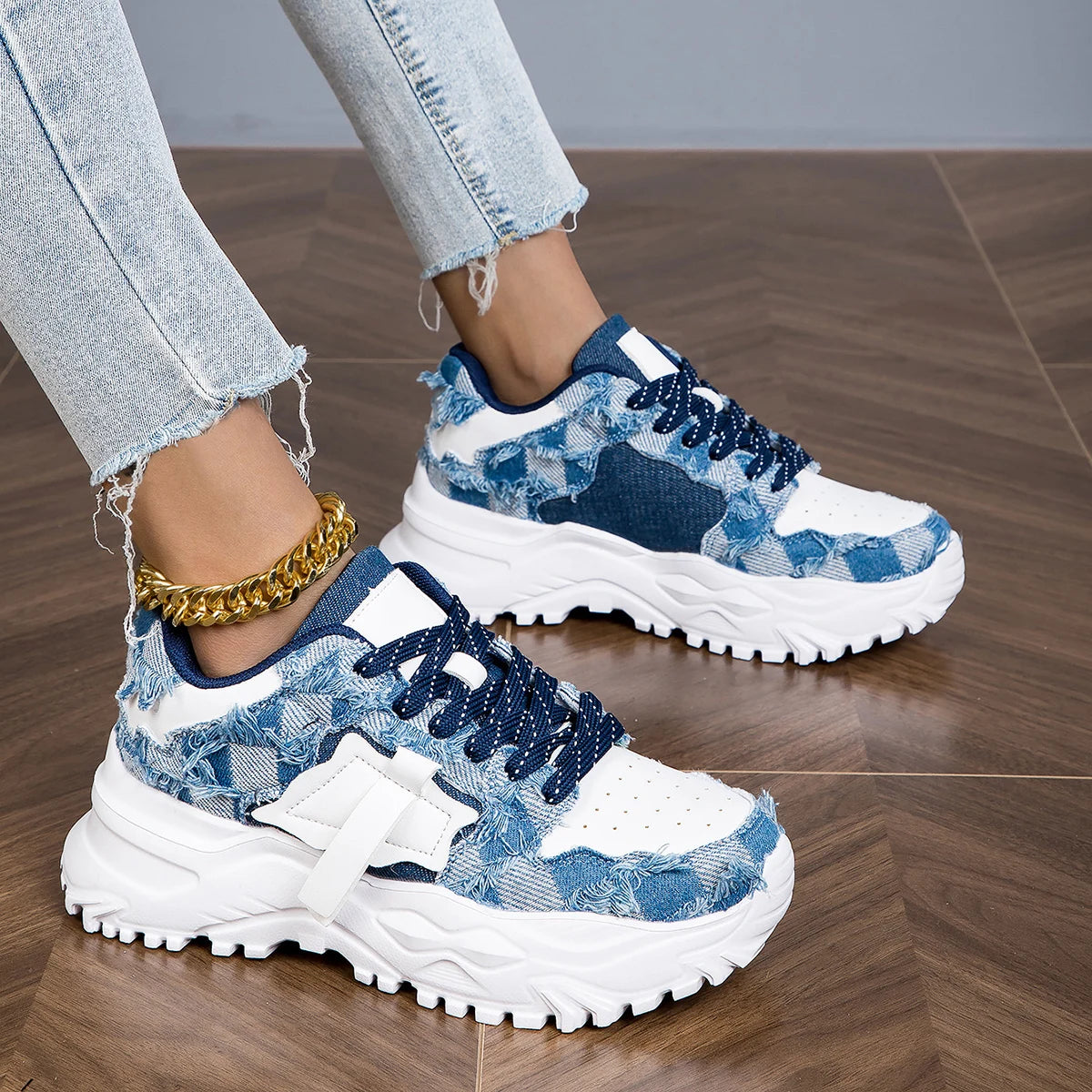 Snwakers Damskor Dam Jeans Laodie damsko