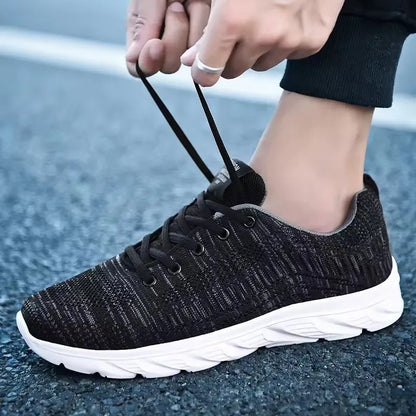 Sport Herr Löpning Joggingskor Casual Sneakers Utomhus Snörning Andningsbara Mesh Lätta Tennis Utomhus Promenader Storlek 39-46
