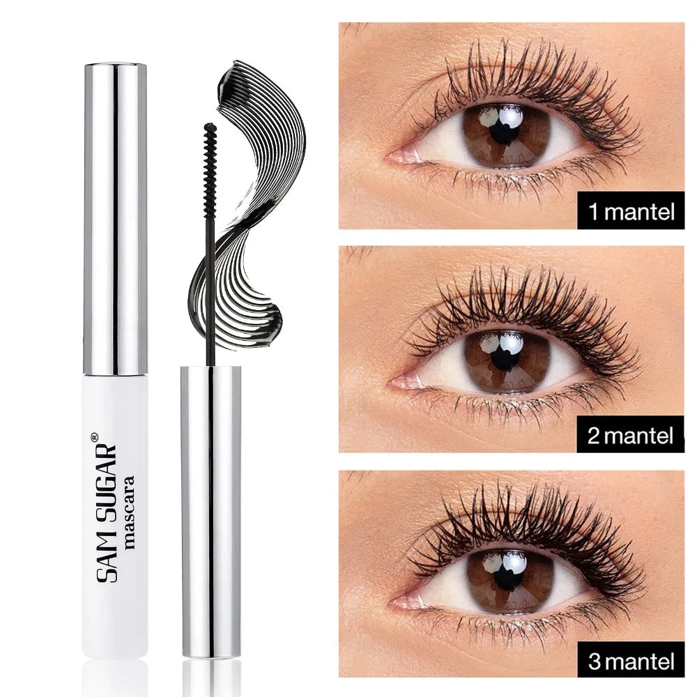 Silkesfibermascara Färgglad Ultrafin Borste Förlänger Ögonfransar Vattentät Varaktig Snabbtorkande Grön Rosa Böjande Mascara Makeup
