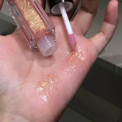 Herorange Star Shine Glitter Lip Gloss Shimmer Fine Glitter Långvarig Återfuktande Icke-klibbig Glansig Läppmakeup