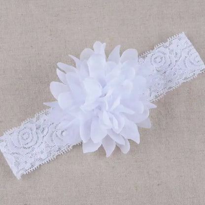 Babyhårband Flickor Chiffong Blomma Blommig Bandage Nyfödd Huvudbonad Spädbarn Barn Småbarn Hårtillbehör Fotograferingsrekvisita