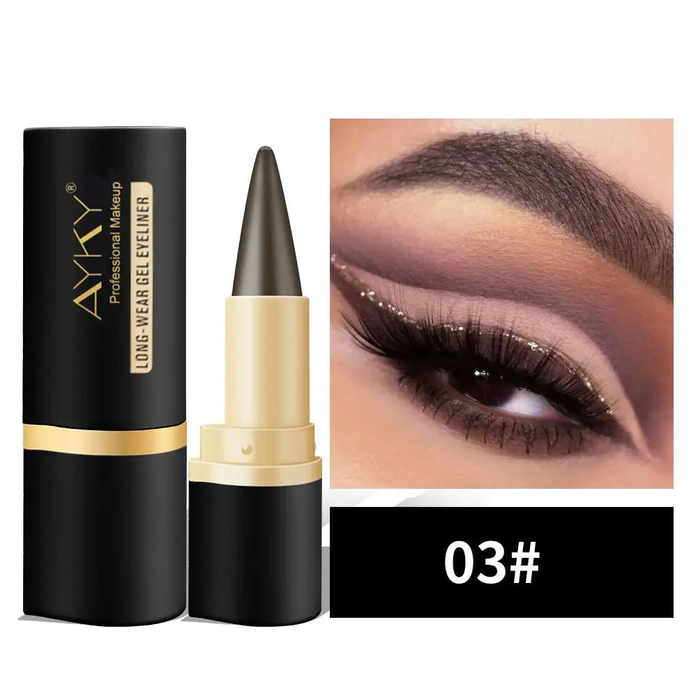 1 st svart vattentät eyelinerkräm långvarig lättanvänd eyelinergel matt snabbtorkande eyelinerpenna smink kosmetika