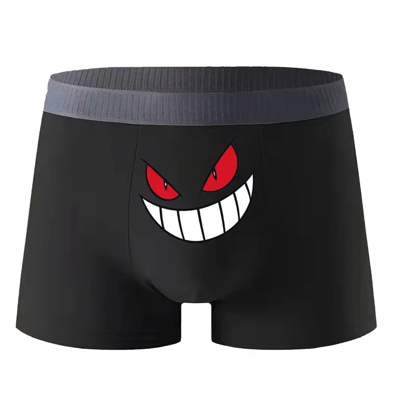 Slumpmässiga 3-delade modetryckta boxershorts för män i issiden, underkläder, coola, andningsbara, lösa trosor, grossistpartier