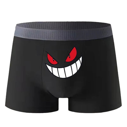 Slumpmässiga 3-delade modetryckta boxershorts för män i issiden, underkläder, coola, andningsbara, lösa trosor, grossistpartier