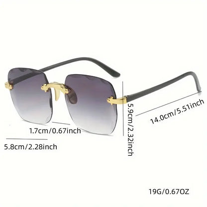 3 st fyrkantiga ramlösa solglasögon för kvinnor lyxmärkesdesigner sommar röda glasögon mode solglasögon för män UV400-nyanser oculos