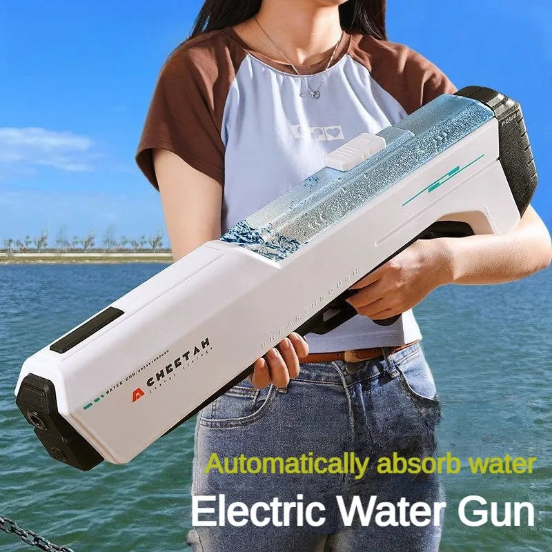 Absorberar automatiskt vatten Högtrycks Elektrisk Vattenpistol Leksaker För Barn Sommar Utomhus Pool Slåssspel Barn Vattenpistol Gåva