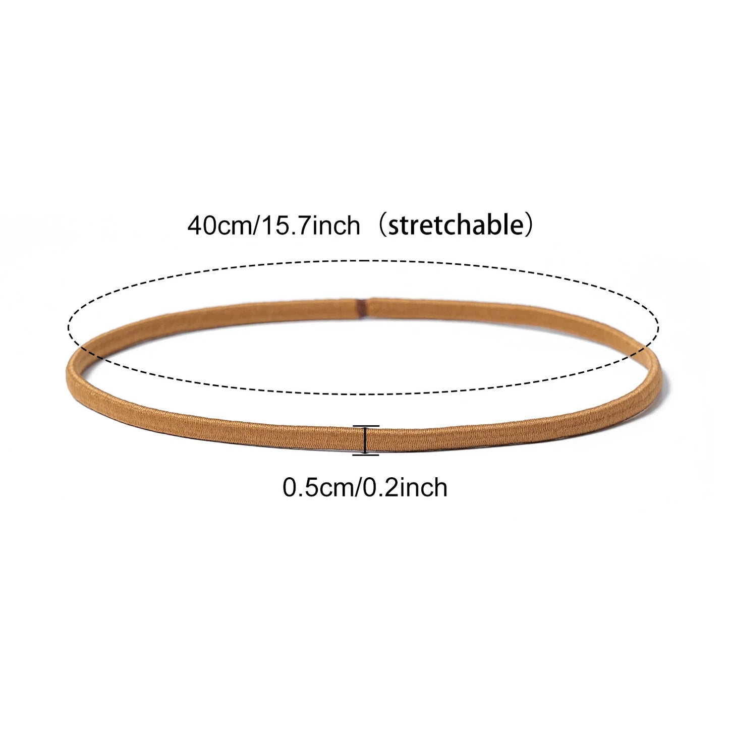 8 st godisfärgade hårband för kvinnor och män, yogahårband, 0,5 cm, sporthårband för flickor, halkfri fotboll, löpning, fitnesshåraccessoarer, set