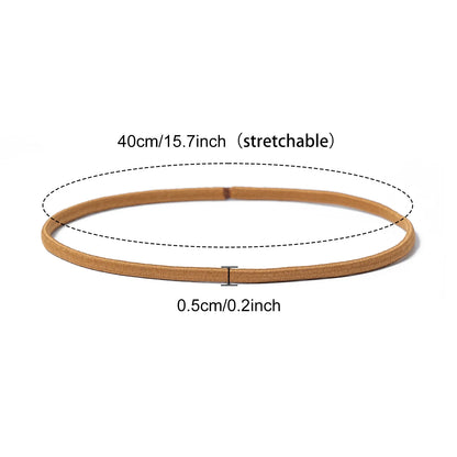 8 st godisfärgade hårband för kvinnor och män, yogahårband, 0,5 cm, sporthårband för flickor, halkfri fotboll, löpning, fitnesshåraccessoarer, set