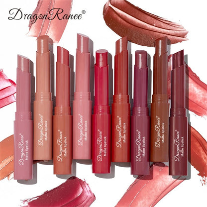 Nude Matte Läppstift Vattentäta Läppstift Bleknar Inte Sexiga Röda Sammets Läppstift för Kvinnor Smink Långvariga Läppar Kosmetika