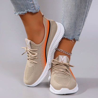 Damskor med ventilerande platta nät, sommarskor, damskor, vardagssneakers, fri frakt