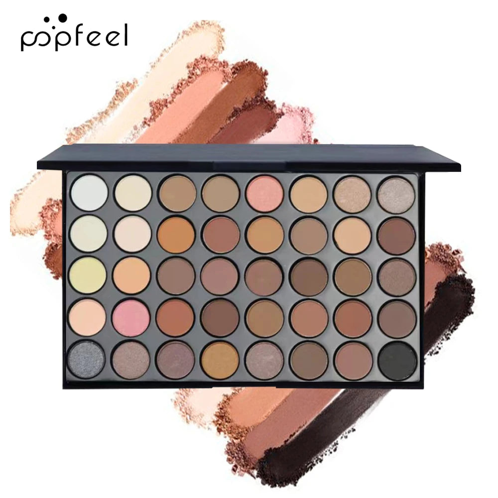 POPFEEL Ögonmakeupset, Ögonskuggspalett, Eyeliner, Mascara, Ögonbrynspenna, Sminkverktygsset, Presenter till kvinnor