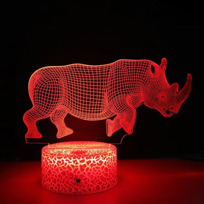Nattlampa Lejon 3D LED Nattlampa Färgglad Sänglampa USB Bordslampa Sovrumsdekor Djurserie Nattlampa Present till Barn Pojkar