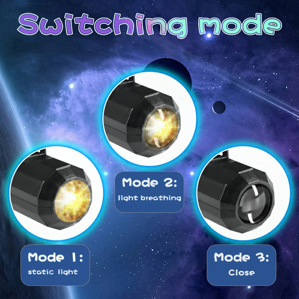 Nyaste Mini USB Månljus Projektor Led Globe Star Galaxy Lampa Nattbelysning för Hem Atmosfär Belysning Rumsdekor Väggpresent