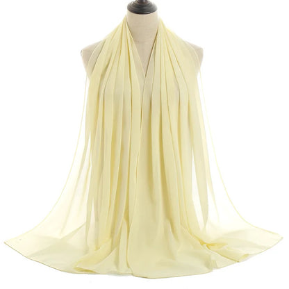Ramadan Islamisk Instant Bubble Chiffong Sjal Halsduk Dam Huvudbonad Kvinnor Hijabs Halsdukar Bufandas Muslimsk Slöja Hijab Snood 180*70cm