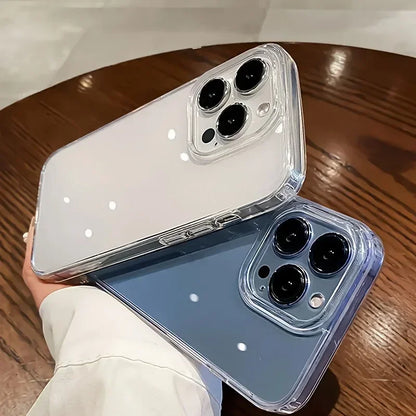 Lyxigt transparent telefonskal för iPhone 17 Air 16 15 14 Plus 13 12 11 Pro Max stötsäkert HD klart hårt akrylbaksida