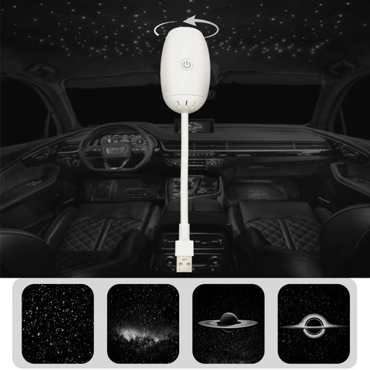 Mini USB-stjärnhimmelsprojektor med atmosfär vidvinkeldisplay för taket stjärnhimmel för spelrumsbelysning rumsdekoration väggpresent