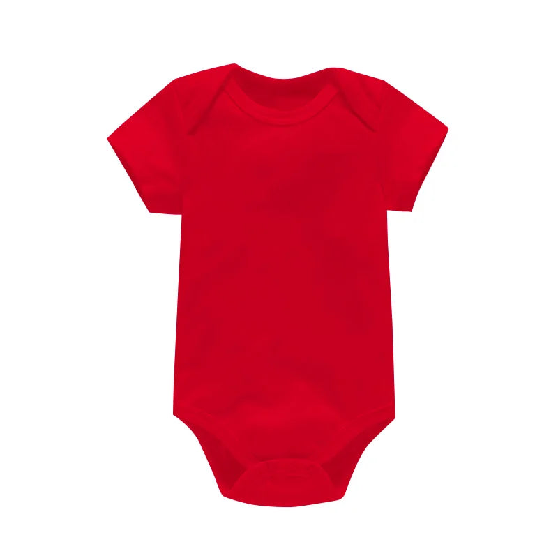 Babykläder Mode Baby Body Sommarkläder Enfärgad Romper Mjuk Avslappnad Jumpsuit för Nyfödda Kläder