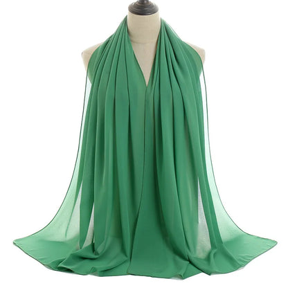 Ramadan Islamisk Instant Bubble Chiffong Sjal Halsduk Dam Huvudbonad Kvinnor Hijabs Halsdukar Bufandas Muslimsk Slöja Hijab Snood 180*70cm