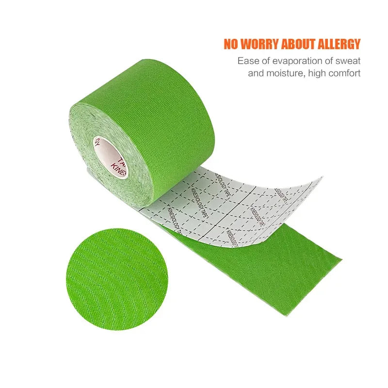 1/6 st tejper Kinesio Elastiskt Bandage Knäskydd Tejper Kinesiologi Stödkuddar Sport Självhäftande Venda Kinesiotejp Bandage