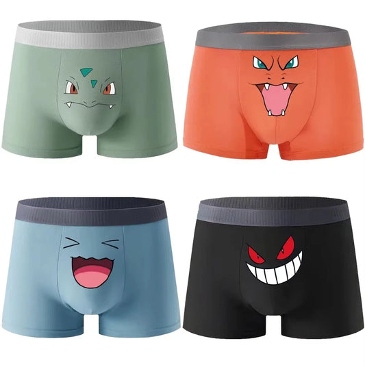 Slumpmässiga 3-delade modetryckta boxershorts för män i issiden, underkläder, coola, andningsbara, lösa trosor, grossistpartier