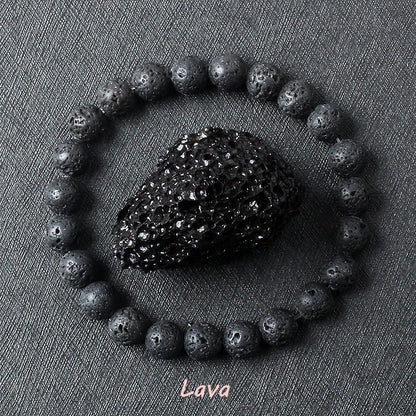 Naturlig drakeblodsten elastiska armband kvinnor män charm dinosaurie jaspis pärlor helande smycken yoga meditation armband gåva