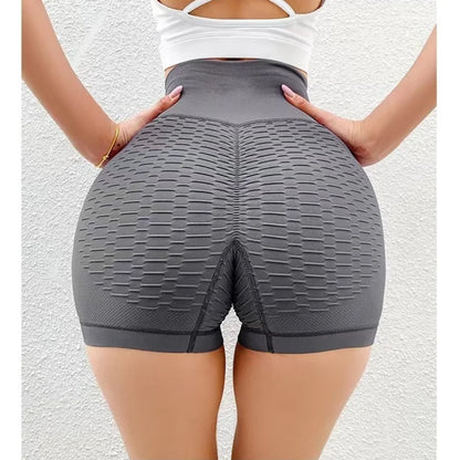 Dam Sport Shorts Hög Midja Push Up Boots Workout Shorts Sexiga Magkontroll Yoga Tights Sömlösa Fitness Höftlyftande Sportkläder