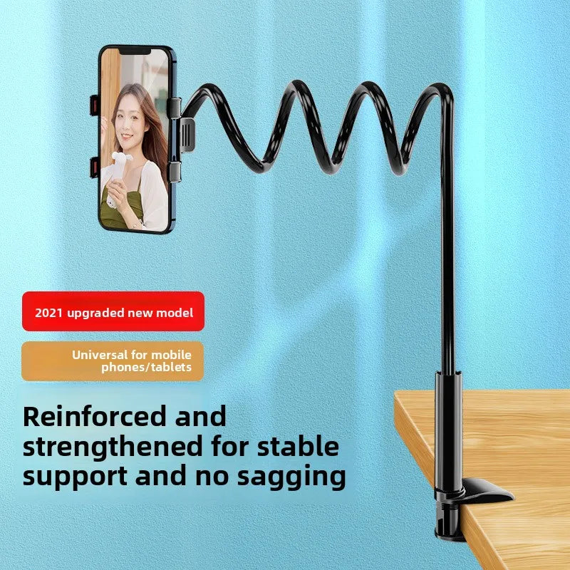 360° flexibel svanhalstelefonhållare, klämbart skrivbordsfäste för iPhone iPad, justerbart och stabilt latfäste universellt telefonstativ