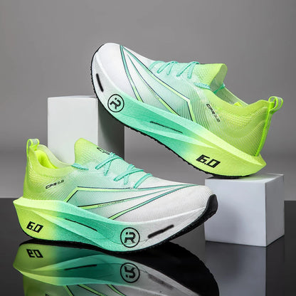 Löparskor för kolfiber, specialitet, maraton, herr, sport, nät, andningsbara, lätta, dam, atletiska, halkfria sneakers