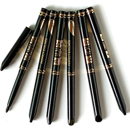 1/5/12 st långvariga svarta eyelinerpennor multifunktionell ögonskuggspenna rökig ögonmakeup ögonbryn eyelinerpenna sminkverktyg