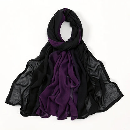 Gradient Rayon Modal Hijabs Bomull Hijab Halsduk för Kvinnor Stora Storlekar Långa Sjalar Muslimsk Huvudduk Islamiska Huvudband 180*85cm