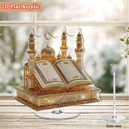 1 st 2D platt akryl moské bordsdekor heminredning för Ramadan och Eid Al-Fitr perfekt present för heminredningsentusiaster och muslimer