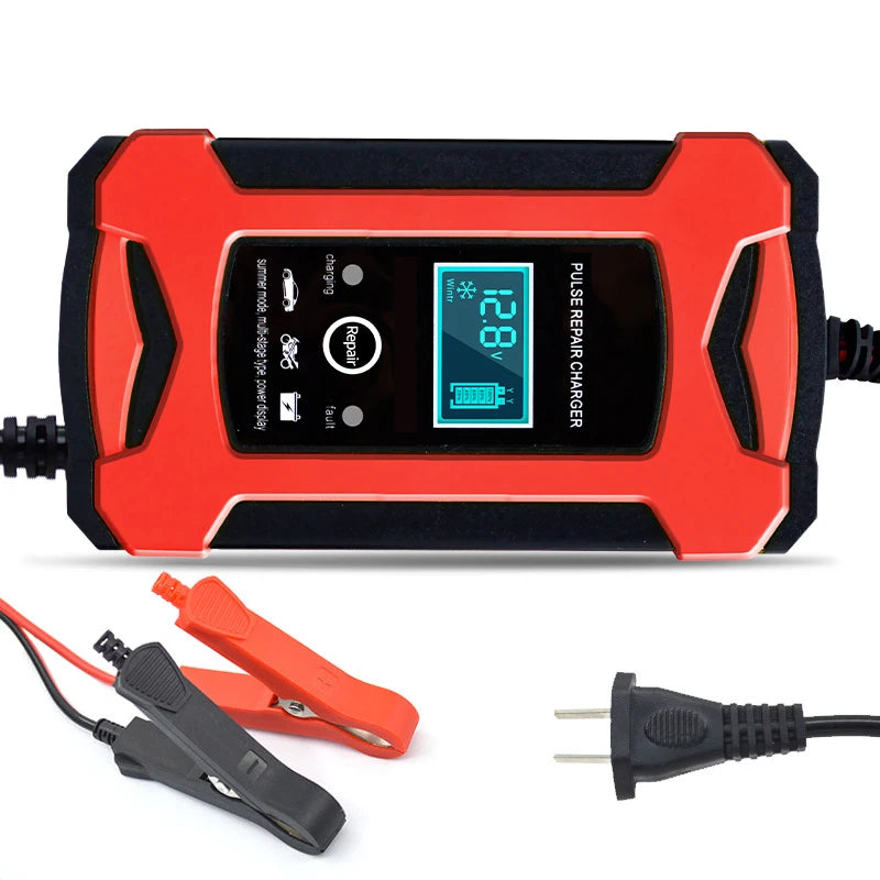 2V 6A bilbatteriladdare intelligent snabbladdning pulsreparationstyp full autostopp dubbelläge blysyra för motorcykellastbil
