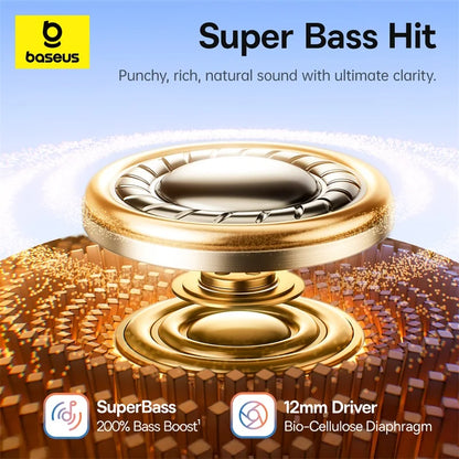 Baseus BC1 Öronklämma Öronproppar Trådlösa Hörlurar Bluetooth 6.0 Klipp På Sporthörlurar 4 Mikrofoner Superbas IP55 Hörlurar