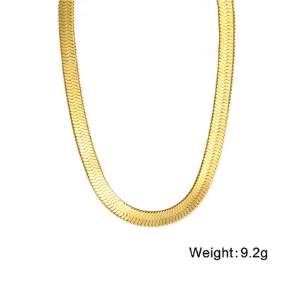 Skyrim Ormkedja Halsband Herr Kvinnor Rostfritt Stål 2/3/4/5mm Bred Platt Fiskbensmönster Halskedjor Trendig Hiphop Smycken Present Het