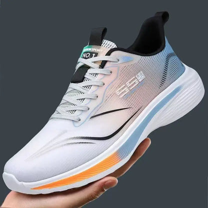 Herrskor med andningsfunktion i mesh Lätta, halkfria, mjuka och casual sneakers för vår och sommar